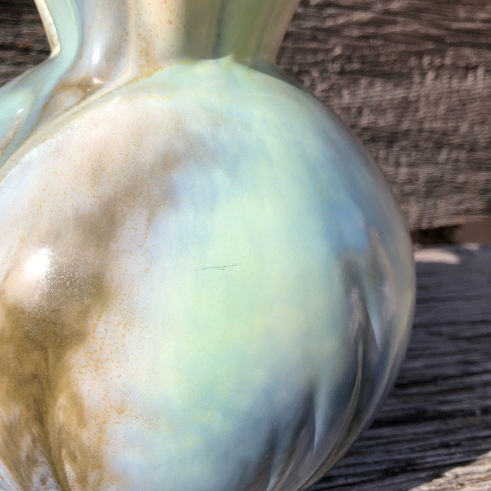 Vintage Sylvac made in England Pitcher Jug drip glaze Art deco style green blue💙 - Picture 10 of 11